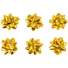 Бант-звезда Металл Золото ( в упаковке)