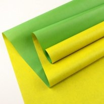 Крафт-бумага белёная двухсторонняя Зеленый-Желтый 50гр. / рулон