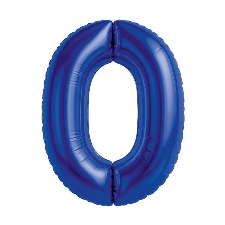 Шар Цифра "0" Slim Полуночно-синий (в упаковке)   Шар Цифра "0" Slim Полуночно-синий (в упаковке)