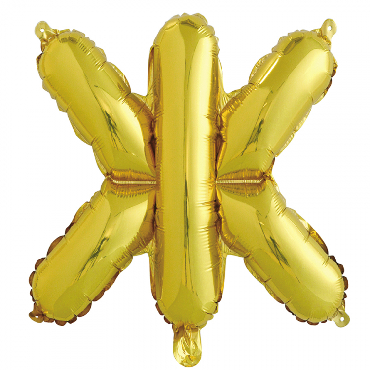 Шар Буква с клапаном "Ж" Золото / Gold