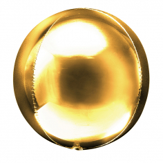 Шар Сфера 3D, Металлик Золото / Gold / 1 шт