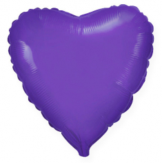 Шар Сердце, Фиолетовый / Violet (в упаковке)