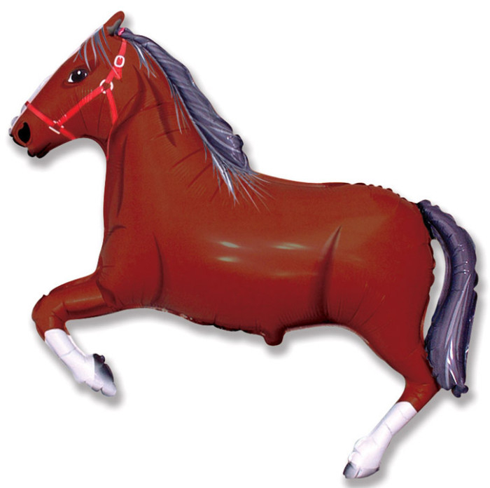 Шар Фигура, Лошадь (тёмно коричневая) / Horse (в упаковке)