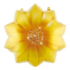 Шар Фигура, Цветок, Желтый / Flower yellow (в упаковке)