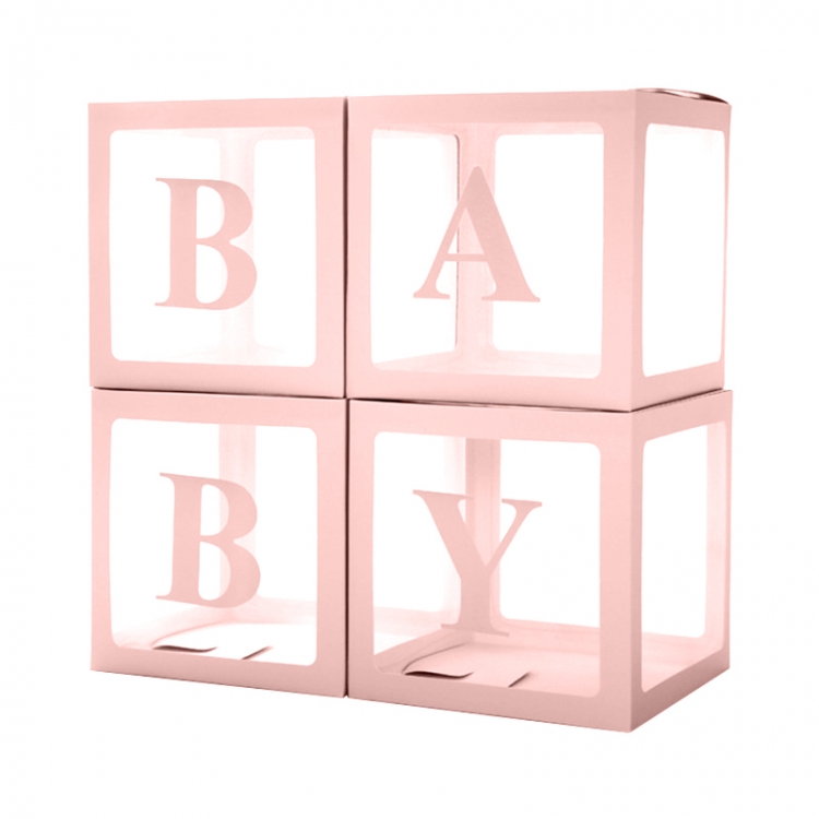 Набор коробок для воздушных шаров "Baby" Нежно-розовый