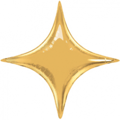 Шар Звезда, 4х-конечная Золото