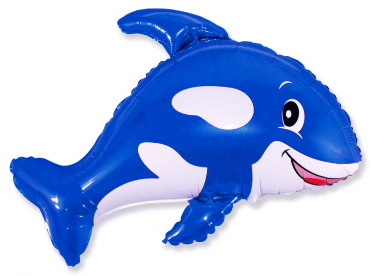 Шар Фигура, Дружелюбный кит (синий) / Friendly Whale (в упаковке)