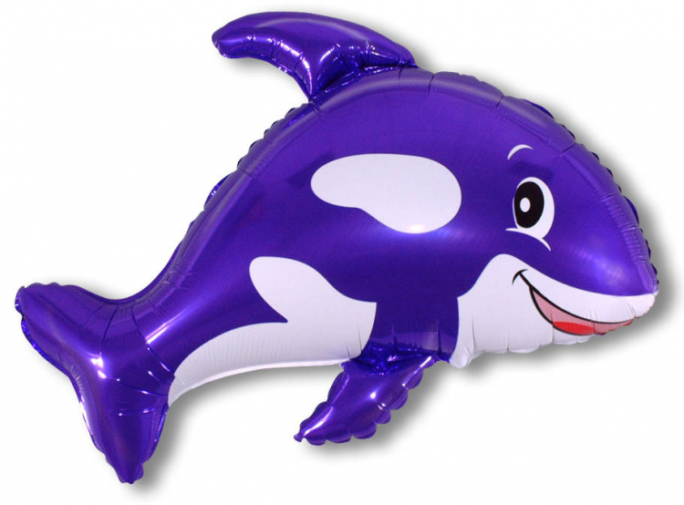 Шар Фигура, Дружелюбный кит (фиолетовый) / Friendly Whale (в упаковке)