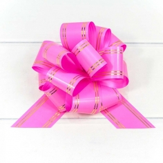 Бант-шар с золотой полосой Розовый