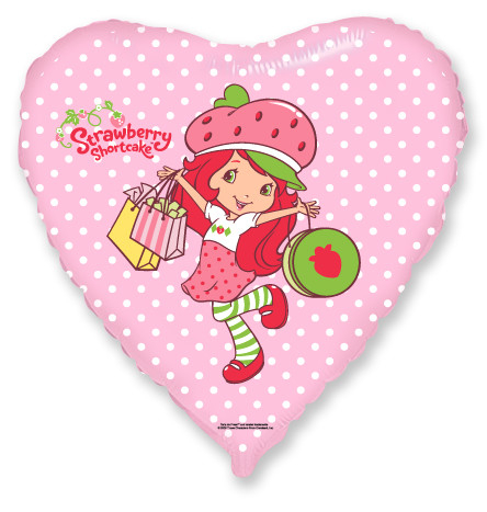 Шар Сердце, Девочка-клубничка с покупками / Strawberry