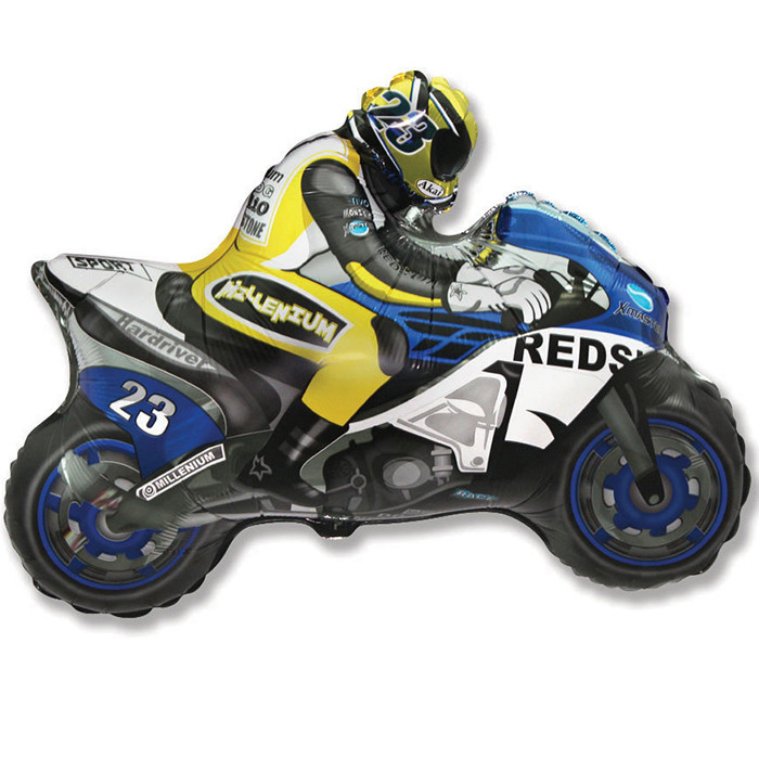 Шар Фигура, Мотоцикл (синий) / Motorbike (в упаковке)